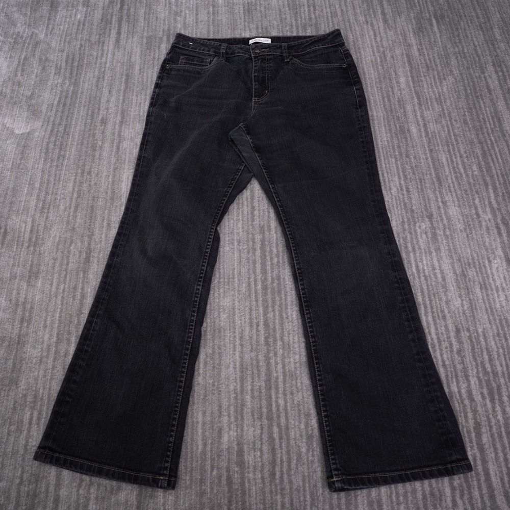 Coldwater Creek Jeans Women P12 Black Excellent Bootcut Mid Rise Stretch Denim